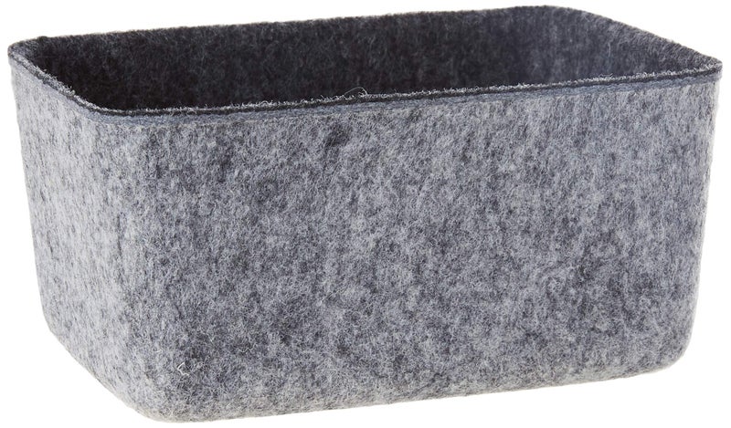 Three by Three Seattle FeltÂ·LikeÂ·It! 6x4x2.5 Inch Felt Storage Bin for Office, Craft Room, Classroom, Living Room, Bedroom Storage (Charcoal) - Image 2